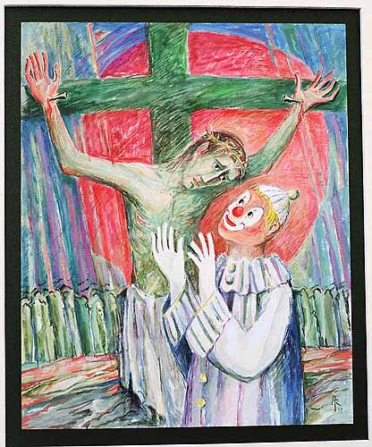 Der gekreuzigte Christus und der Clown 2