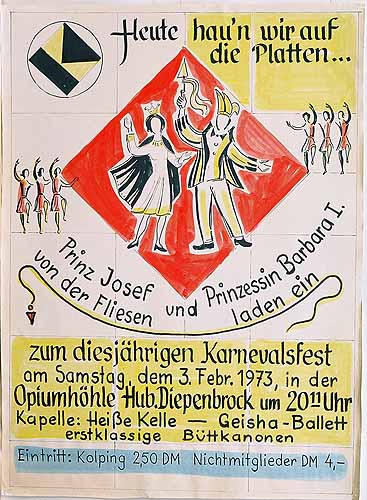 Plakat zum Kolping–Karnevalsfest 1973