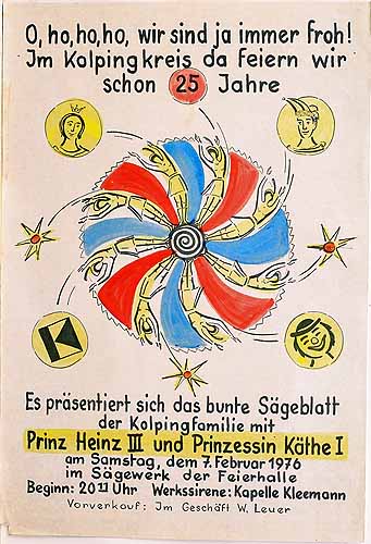 Plakat zum Kolping–Karnevalsfest 1976