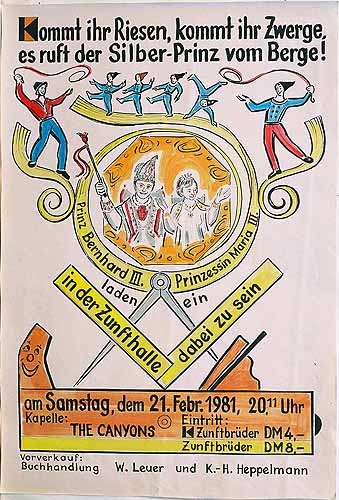 Plakat zum Kolping–Karnevalsfest 1981