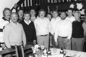 Der Elferrat von MGV&BSHV:  Kalli Beer, Ludger Stuppe, Heinz Horstmann, Heiner Roggenland, Ernst Schonnebeck, Günter Blase, Rolf Traue, Günter Hentschel, Josef Cremann, Adolf Thomaschik   am 1.9.1983