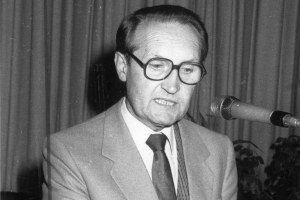 Werner Lauhoff als Geschäftsführer der Volksbank   am 19.9.1984